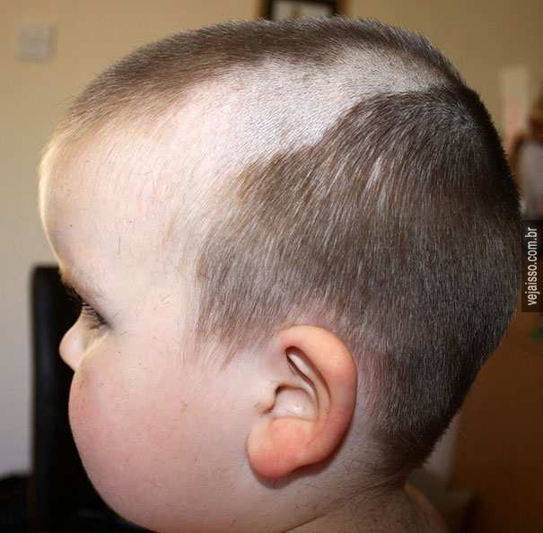 corte de cabelo de criança disfarçado